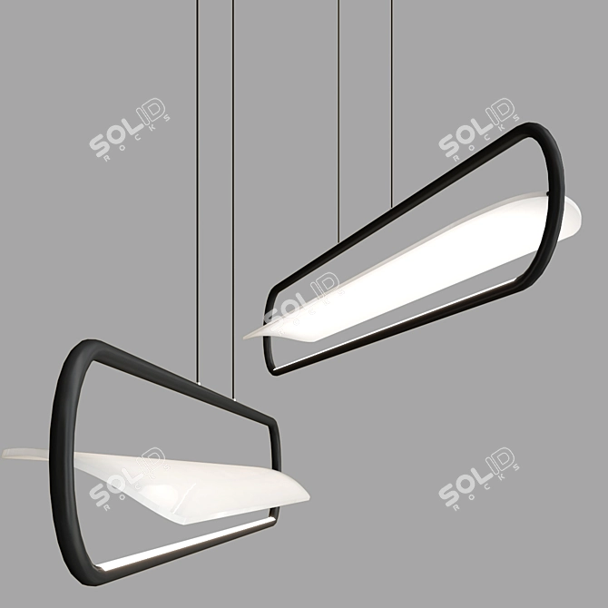 Elegant BOW Pendant: Illuminating Design 3D model image 2