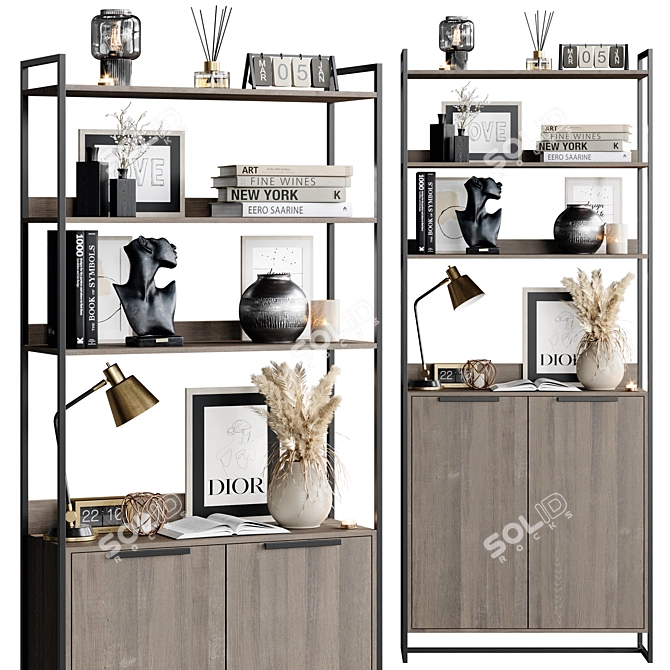 Luxury Wardrobe Display Cabinet 3D model image 1