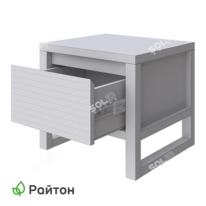 Modern Canadian Nightstand with Drawer 3D model image 4