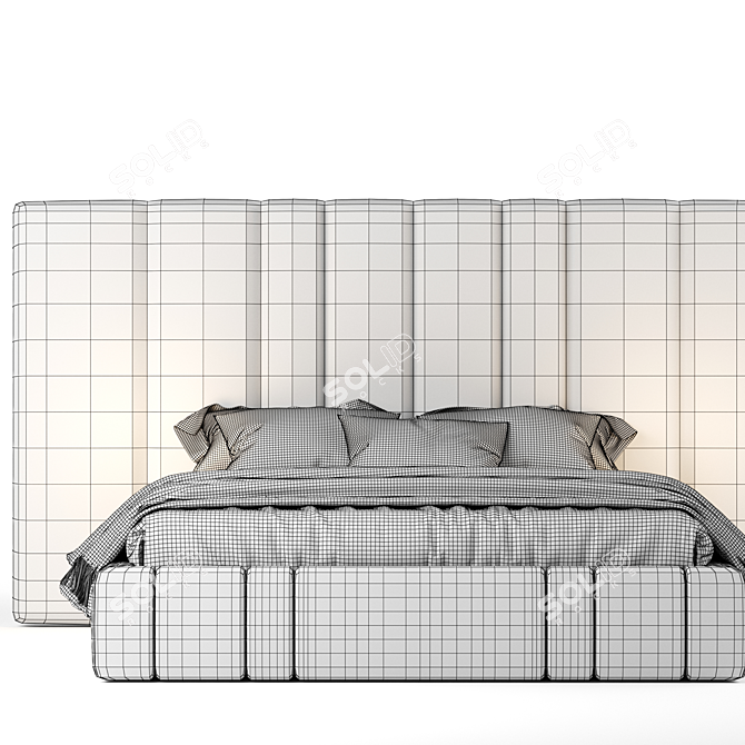 Contemporary Vibieffe Italo Bed 3D model image 3