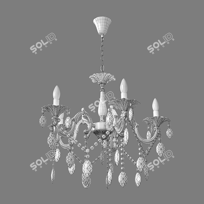 Elegant OM Classic Pendant Chandelier 3D model image 2