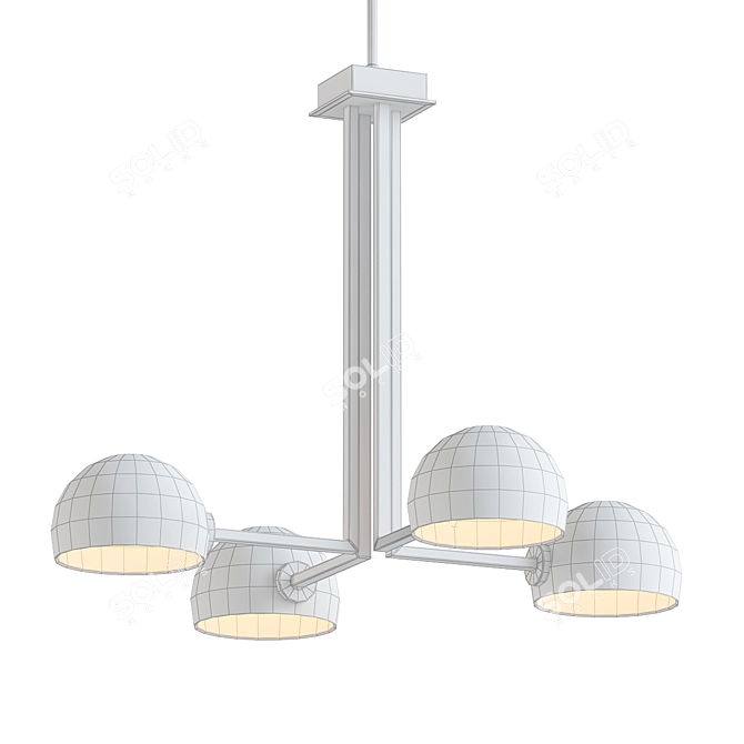 Retro Glam Chandelier 3D model image 2