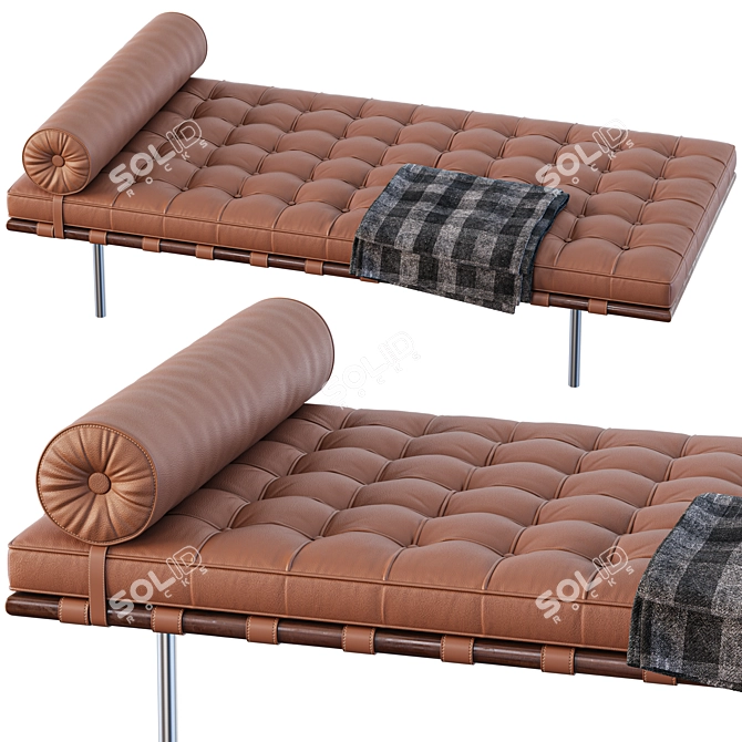 Modern Barcelona DayBed: Stylish and Versatile 3D model image 3