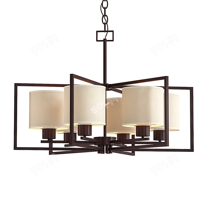 Elegant 6-Light Chandelier 3D model image 1