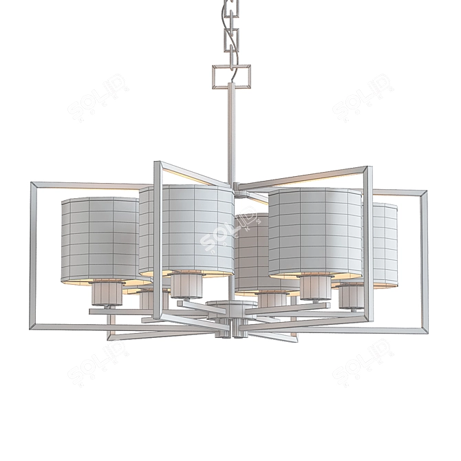 Elegant 6-Light Chandelier 3D model image 2