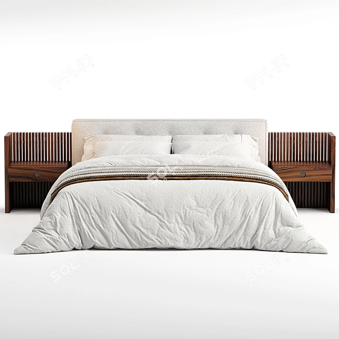 Stylish Minotti Brasilia Bed 3D model image 3