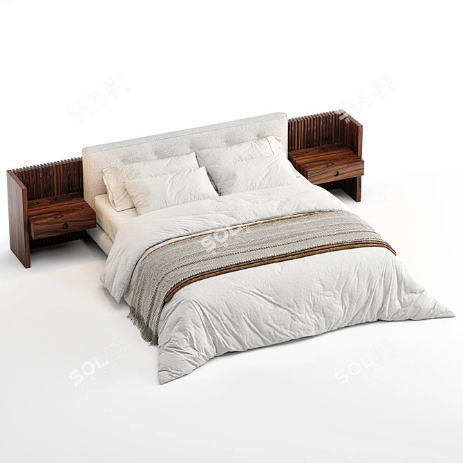 Stylish Minotti Brasilia Bed 3D model image 4