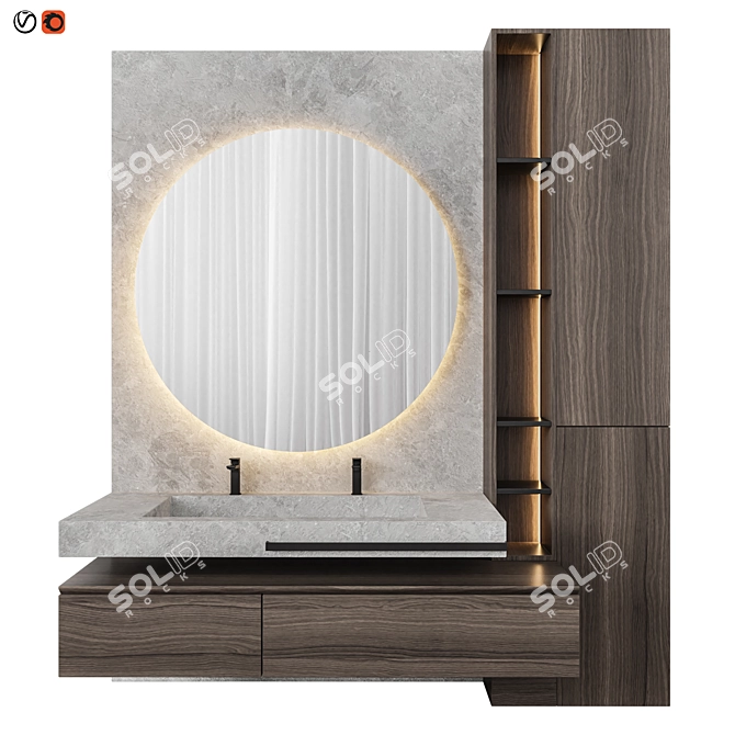 Luxury Bathroom 3D Model 3D model image 1