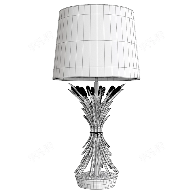 Elegant Bonheur Table Lamp 3D model image 2