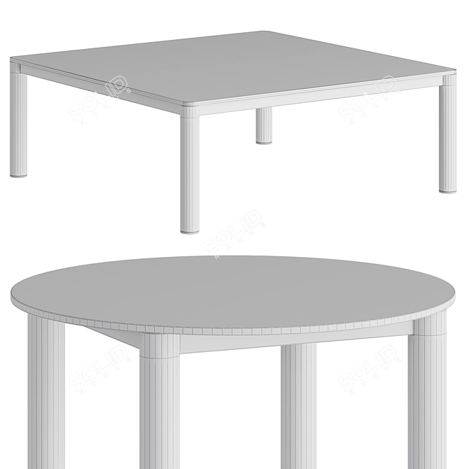 BOSC Outdoor/Indoor Table | Stylish & Versatile 3D model image 5