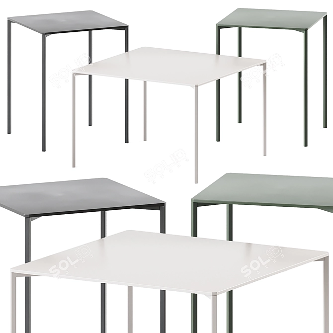 Kendo Trazo: Stylish Outdoor Side Table 3D model image 1