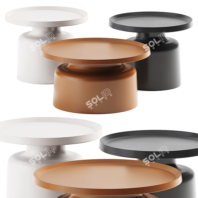 Sleek and Stylish Tuba Coffee Tables 3D model image 1