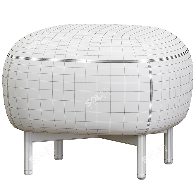 Stylish Upholstered Pouf: BUDDY 211 - Pedrali 3D model image 2