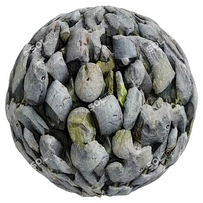 Natural Stone Covering | High-Quality Textures 3D model image 2