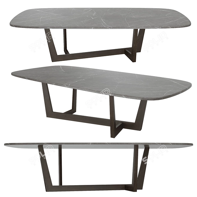 Art Wood Barrel Tables: Sleek Design, Multiple Sizes & Material Options 3D model image 1
