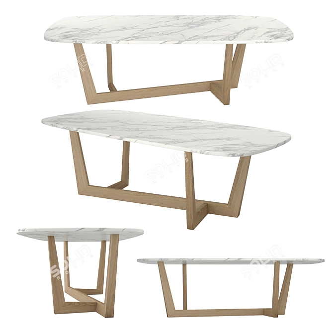 Art Wood Barrel Tables: Sleek Design, Multiple Sizes & Material Options 3D model image 3