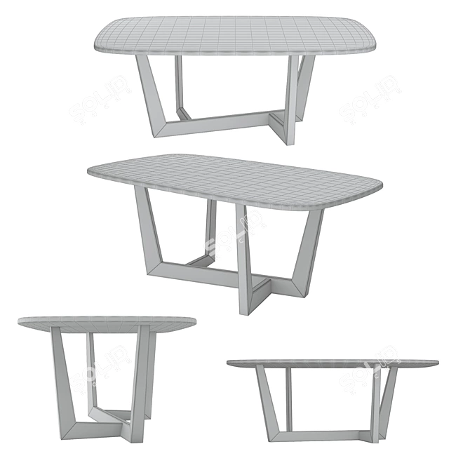 Art Wood Barrel Tables: Sleek Design, Multiple Sizes & Material Options 3D model image 5