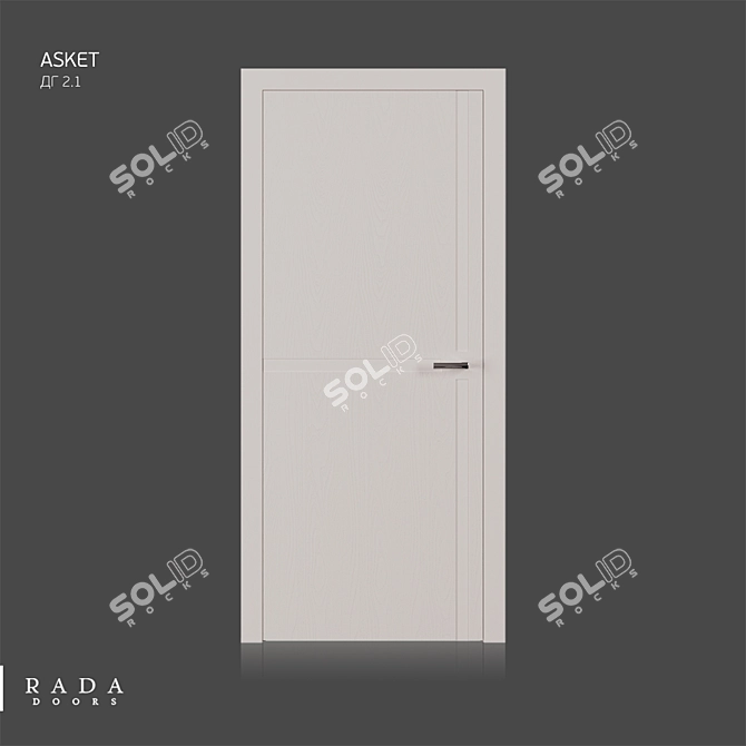 Asket Color: Stylish and Space-Saving Interior Door 3D model image 1