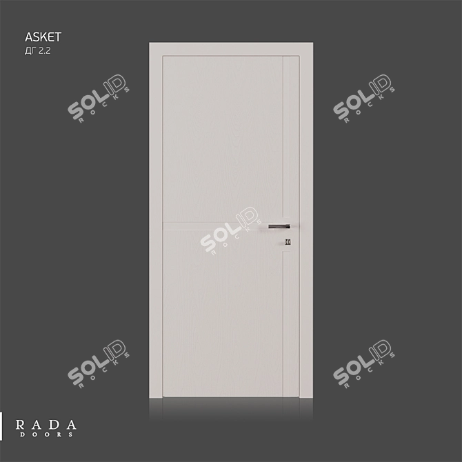 Asket Color: Stylish and Space-Saving Interior Door 3D model image 2