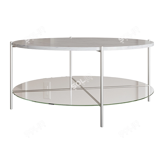 Minimalist Round Coffee Table 3D model image 2