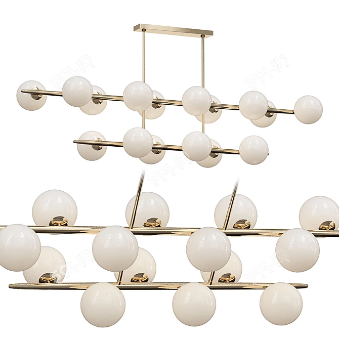 Elegant Tiered Chandelier: WAHLBURG 3D model image 1