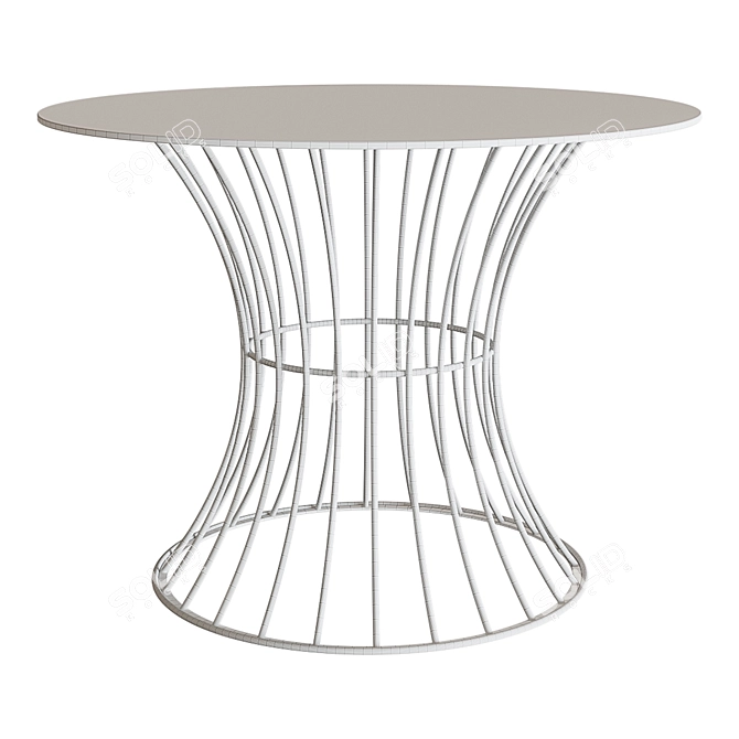 CosmoLiving Pedestal Dining Table 3D model image 2