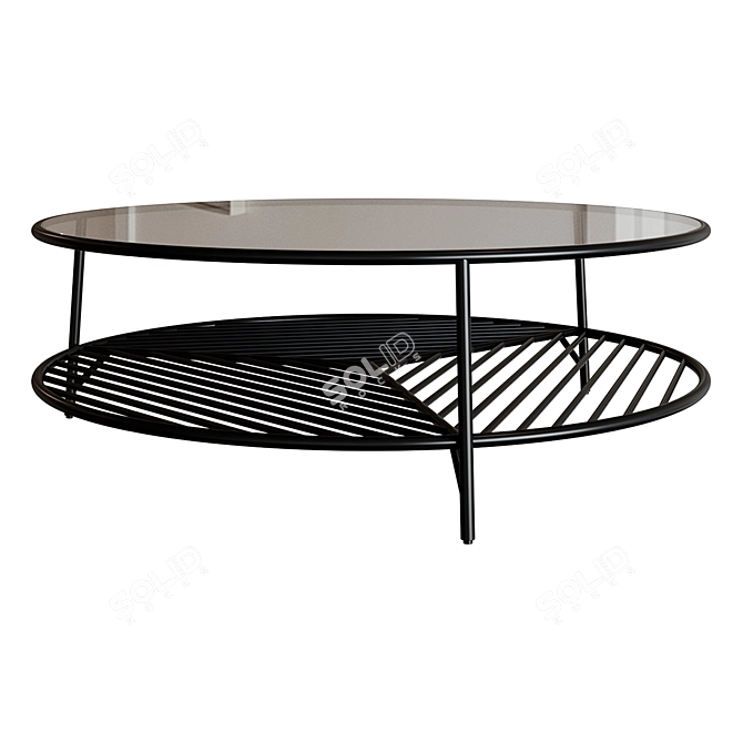 Contemporary Circle Coffee Table 3D model image 1