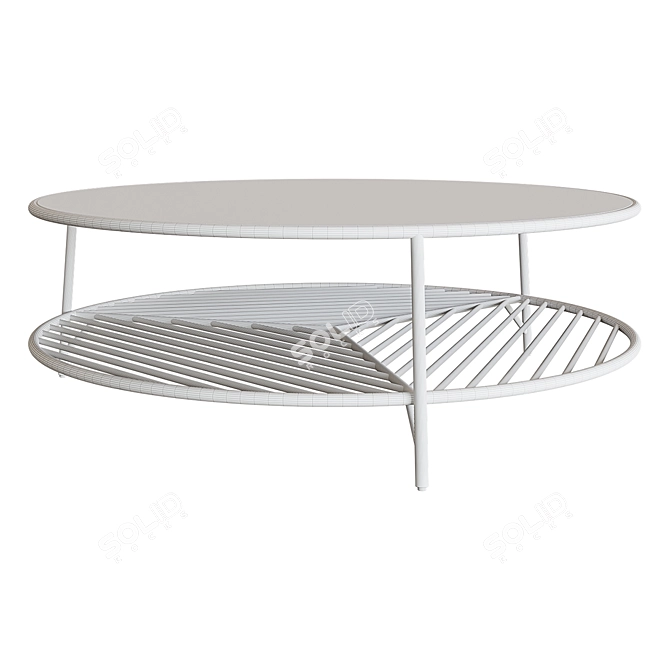 Contemporary Circle Coffee Table 3D model image 2