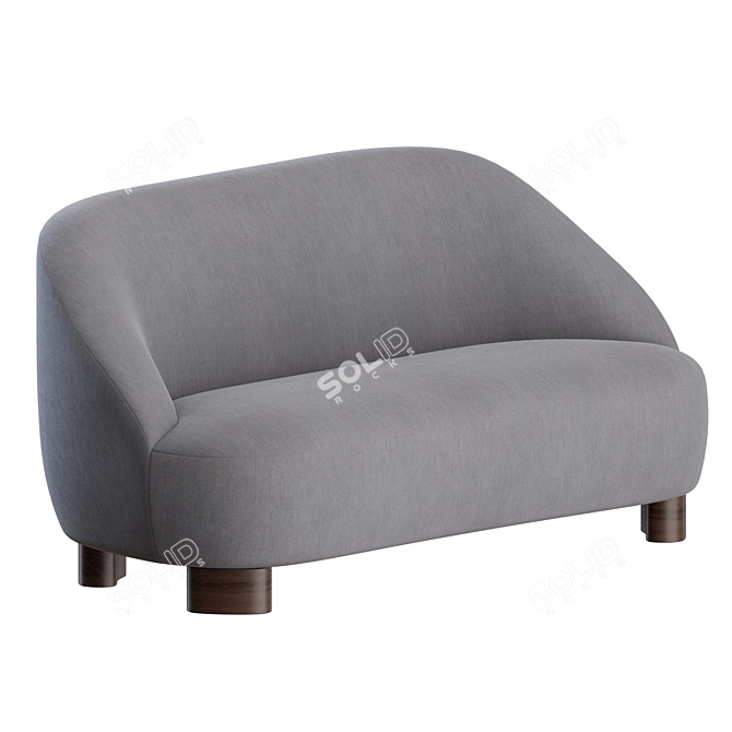 Stylish Margas LC3 Sofa 3D model image 2