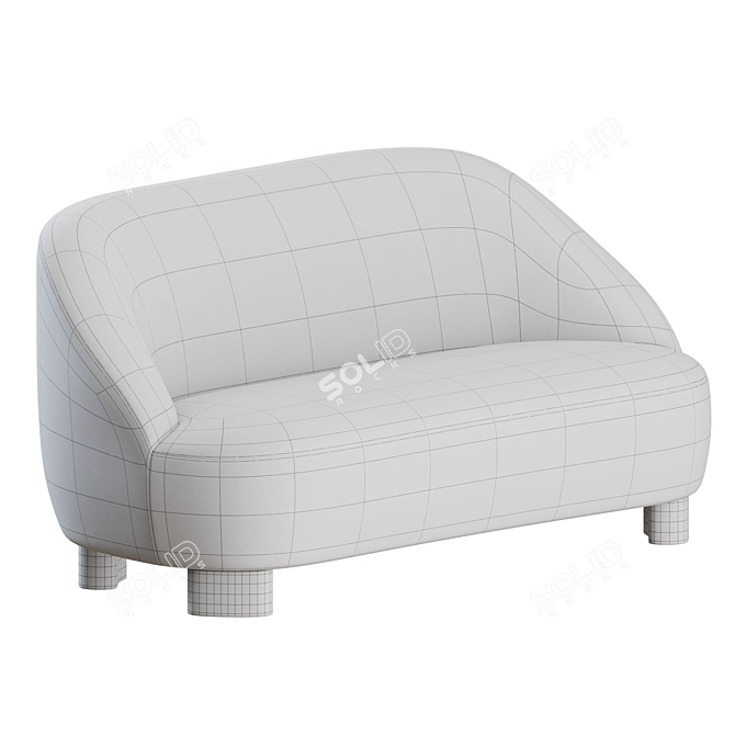 Stylish Margas LC3 Sofa 3D model image 4