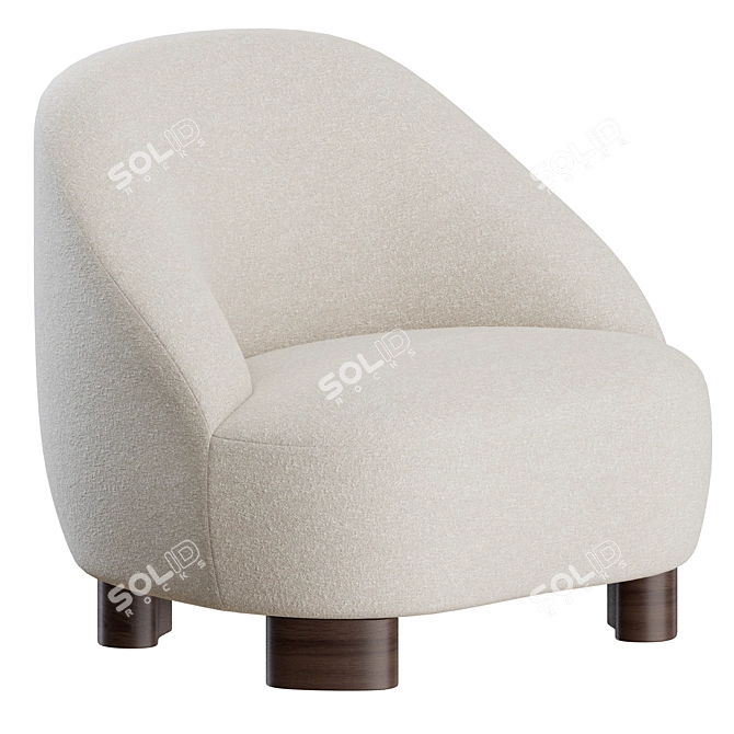 Elegant Margas LC1 Armchair 3D model image 1