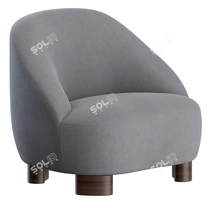 Elegant Margas LC1 Armchair 3D model image 2