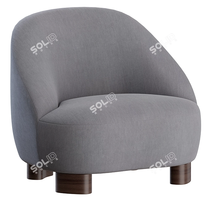 Elegant Margas LC1 Armchair 3D model image 5