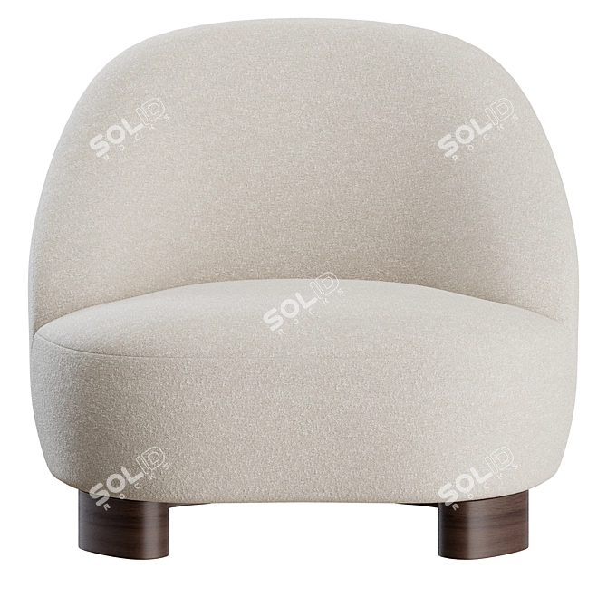 Elegant Margas LC1 Armchair 3D model image 6