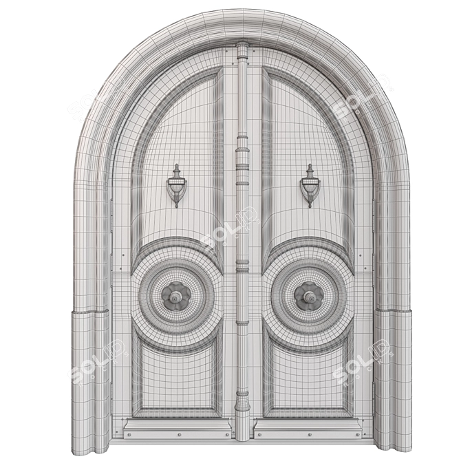 Classic 3D Max Door - 1650mm x 2500mm 3D model image 6