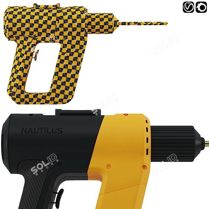 Nautilus Power Drill: Versatile & Efficient 3D model image 6