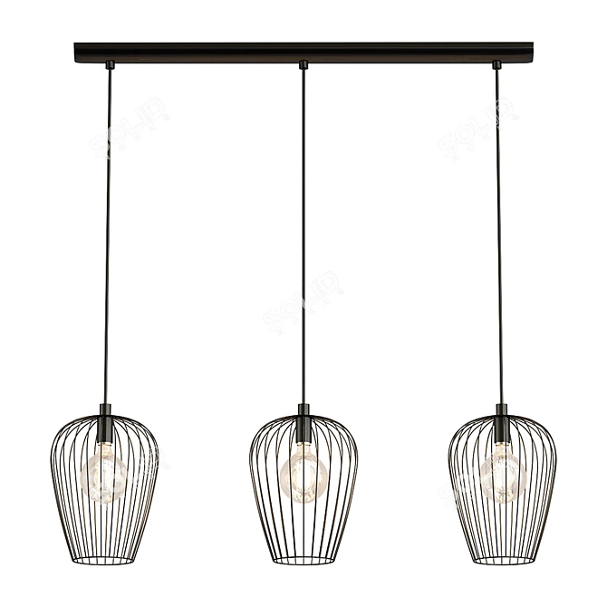 Modern Newtown Pendant Light 3D model image 1