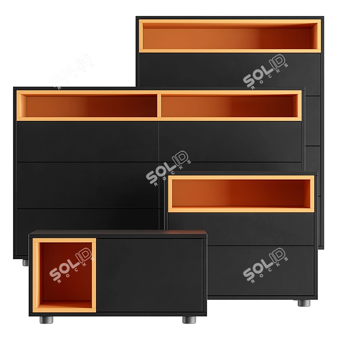 Customizable TREKU Ober Dresser 3D model image 3