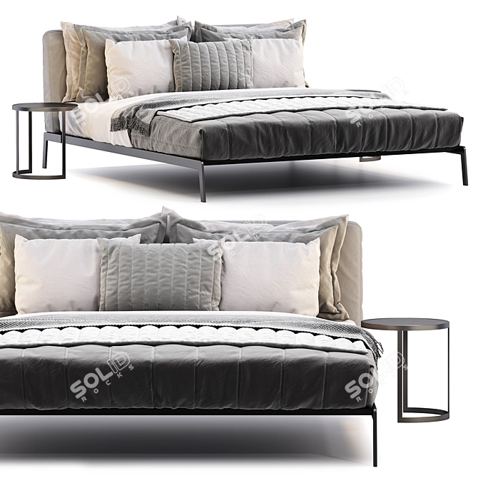 Flexform Lifesteel: Modern Millimeter-perfect Sofa 3D model image 2