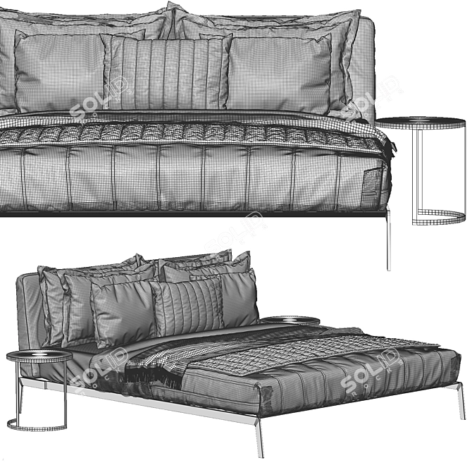 Flexform Lifesteel: Modern Millimeter-perfect Sofa 3D model image 5