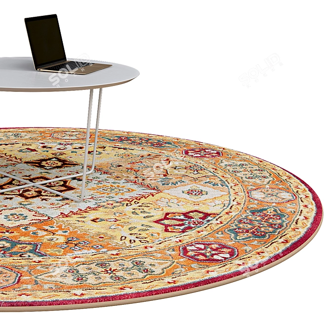 Modern Circle Rugs | Unique Design 3D model image 2