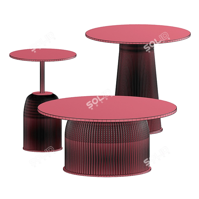 Modern Metal Legs Coffee Table - Stylish Living Room Center Table 3D model image 2