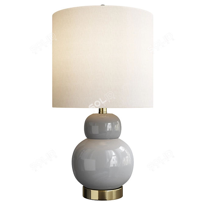 Sleek Modern Ceramic Table Lamp 3D model image 1