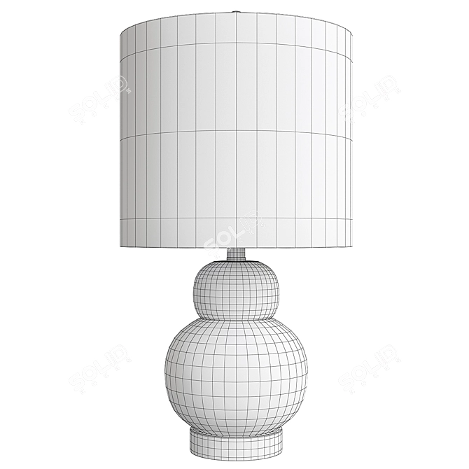Sleek Modern Ceramic Table Lamp 3D model image 2