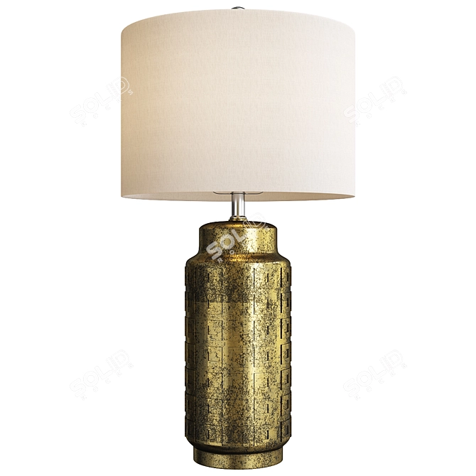 Elegant Ruby Ceramic Table Lamp 3D model image 1