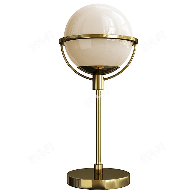 Bronze Globe Table Lamp 3D model image 1