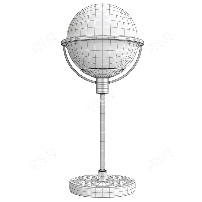Bronze Globe Table Lamp 3D model image 2