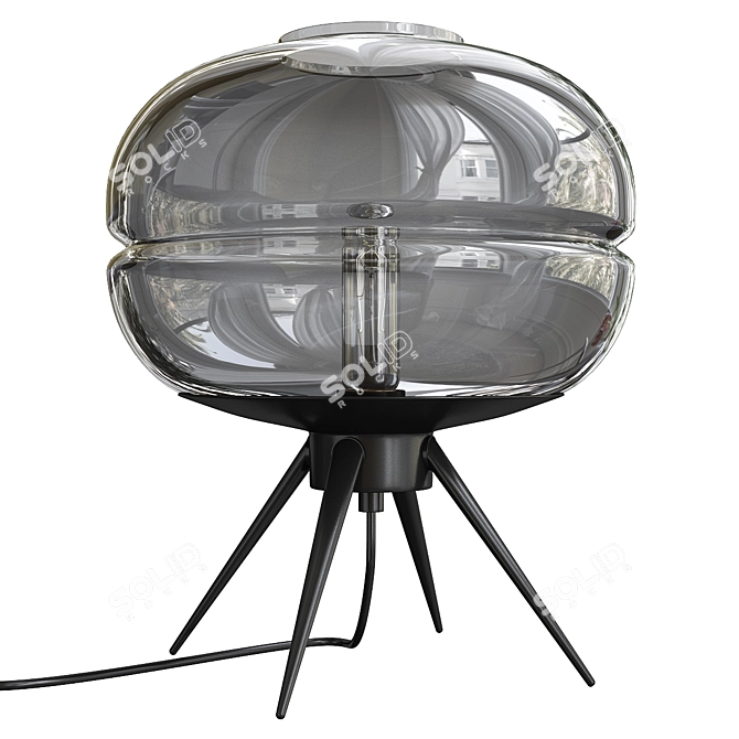Adina Glass Shade Table Lamp 3D model image 1