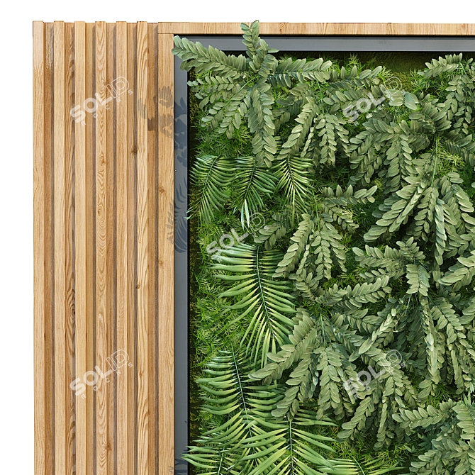 GreenWall Set 261: Vertical Plant Décor 3D model image 4