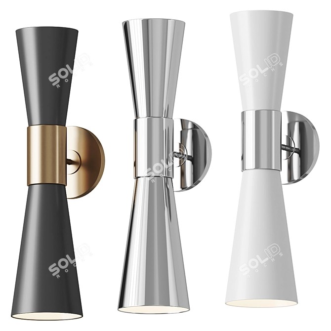 Clarkson Sconce: Sleek and Elegant 3D model image 1